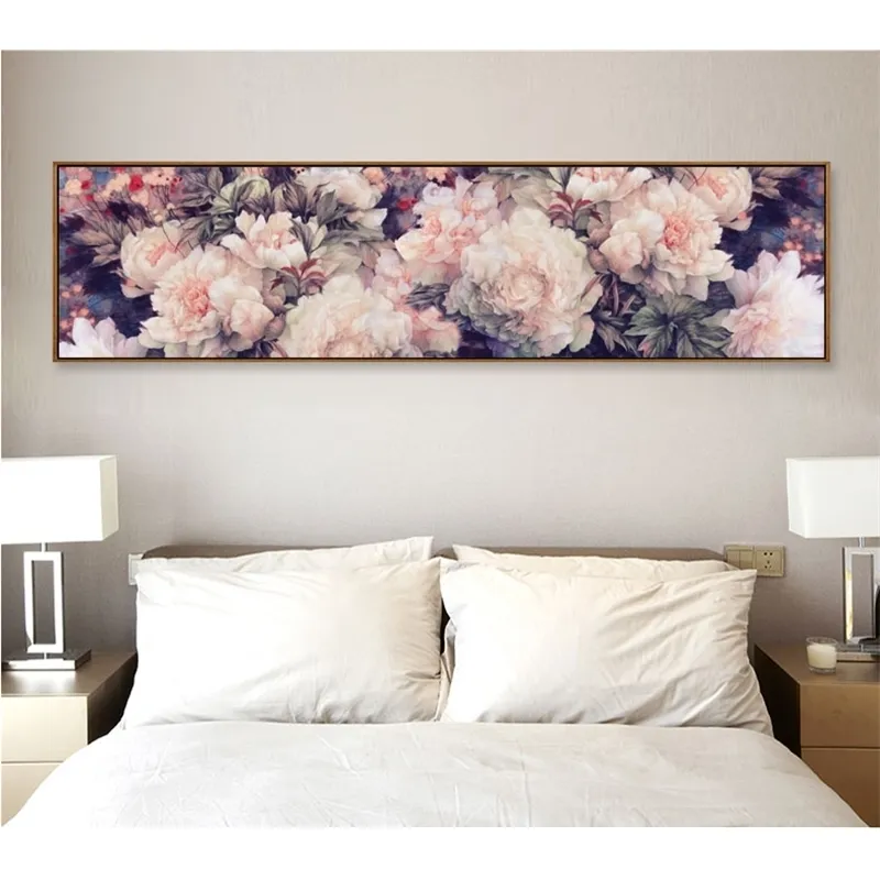 Embroidery Pink Peony 5D Diy Full Painting Cross Stitch Crystal Round Diamond Mosaic Pictures Home Decor D1017 201112