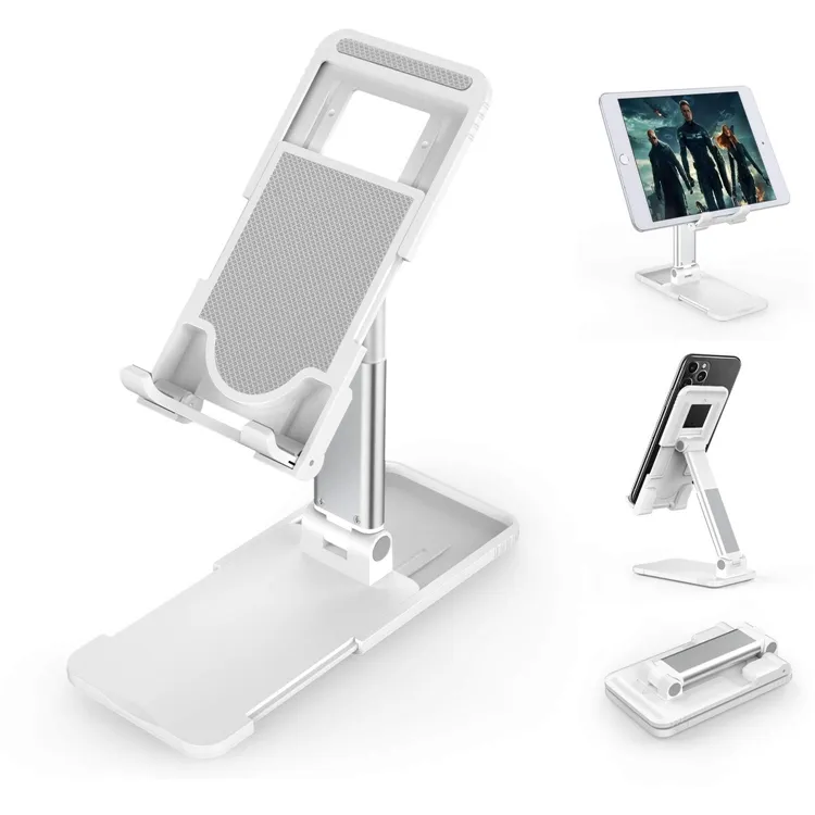 Soporte de teléfono plegable para el ángulo de escritorio altura ajustable soporte de soporte para teléfono de escritorio para iPhone 12 11 PRO XR XS MAX iPad Kindle