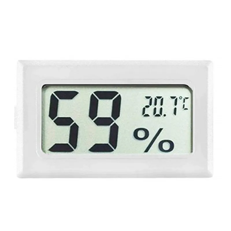 FY-11 Mini Digitale LCD Milieu Thermometer Hygrometer Zwart Wit Vochtigheid Temperatuurmeter In Room Koelkastijsbox DBC BH4157