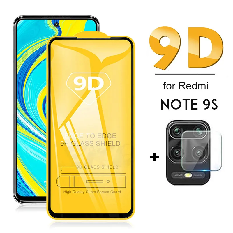 2 в 1 на 1 экран протектор Camara объектив на Redmi Note 9S 9 S закаленного стекла для Xiaomi Redmi Note 9 Pro 9Pro Max Cristal Templado