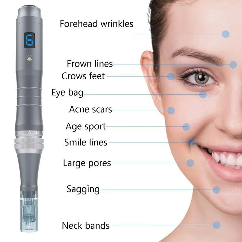 Newest Dr Pen M8 W/C 6 Speed Wired Wireless MTS Microneedle Derma Pen