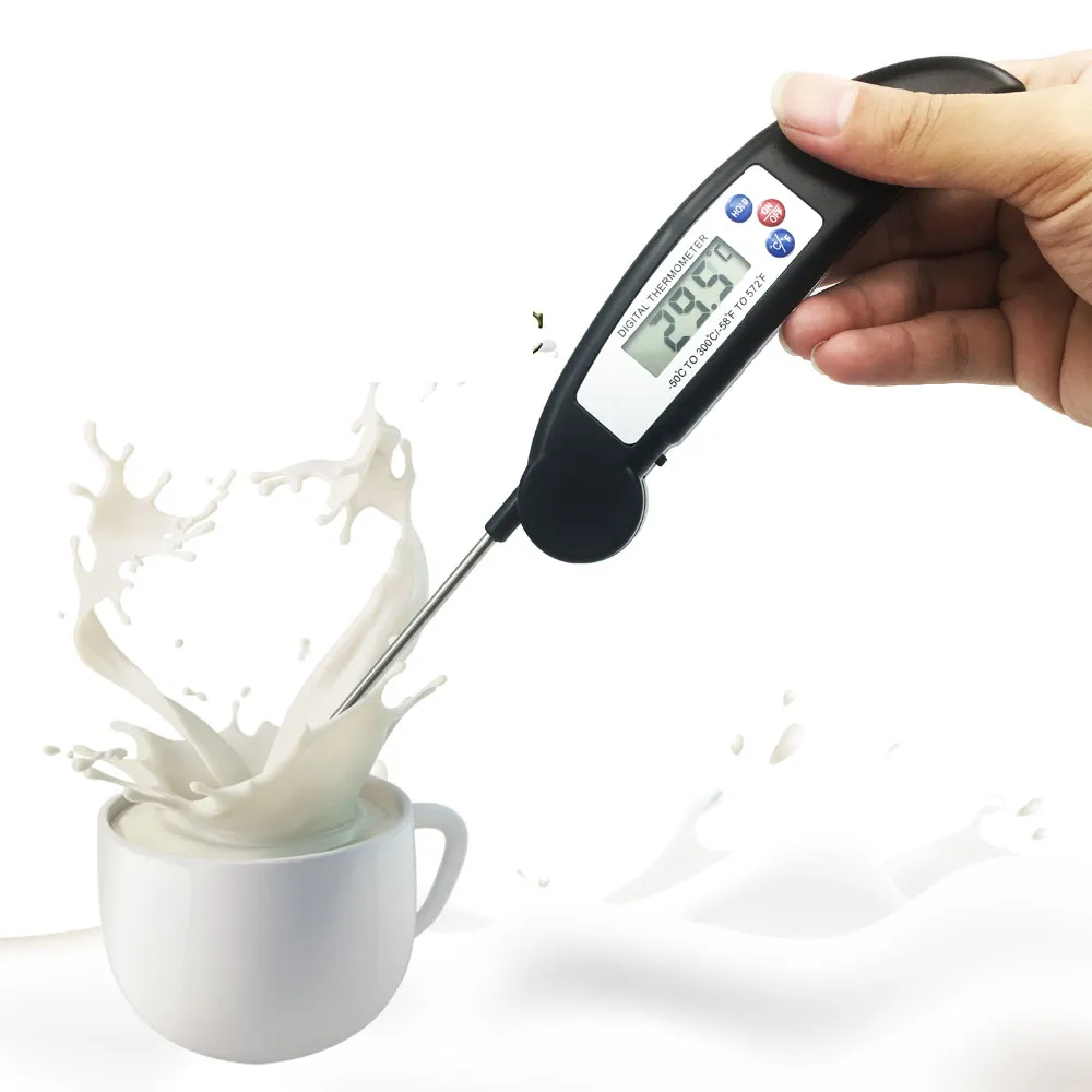 Cyfrowy składany termometr Food BBQ Instrumenty Temperatury Mięso Piekarnik Składany Termometr kuchenny do gotowania Narzędzia Olejowe Grill
