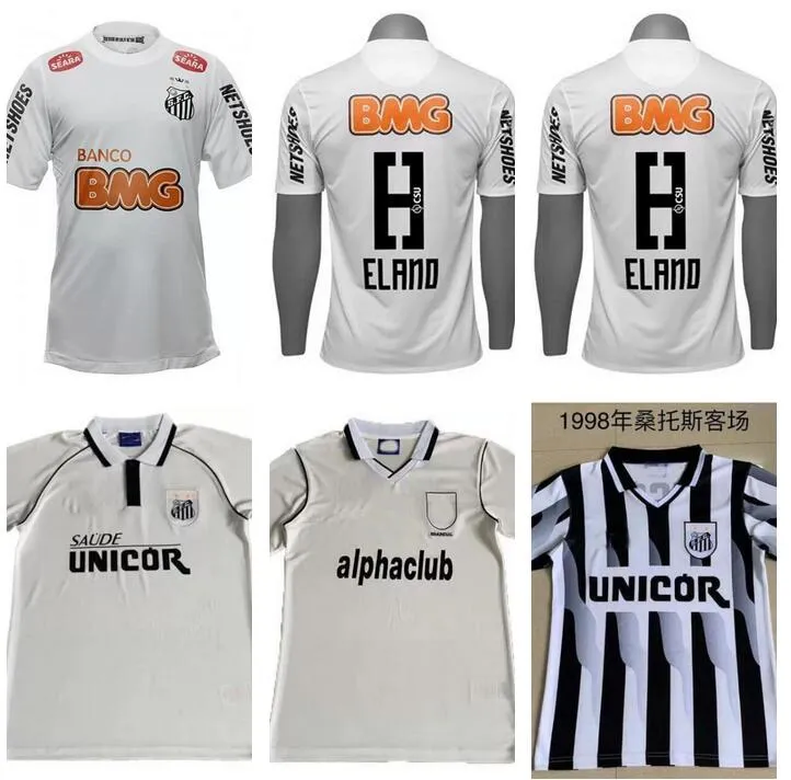 12 13 Santos FC Retro Soccer Jerseys 1998 1999 2000 2001 Pato Sanchez Soteldo Classic Vintage Davila Fulk Dejanini 98 99 00 01 Camiseta de Fútbol Fotbollskjorta