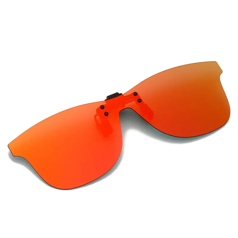 Солнцезащитные очки клип на флипп-подразделение Поляризованные объектив для рецептурных очков Женщины мужские площади вождения ночного видения УФ-защита