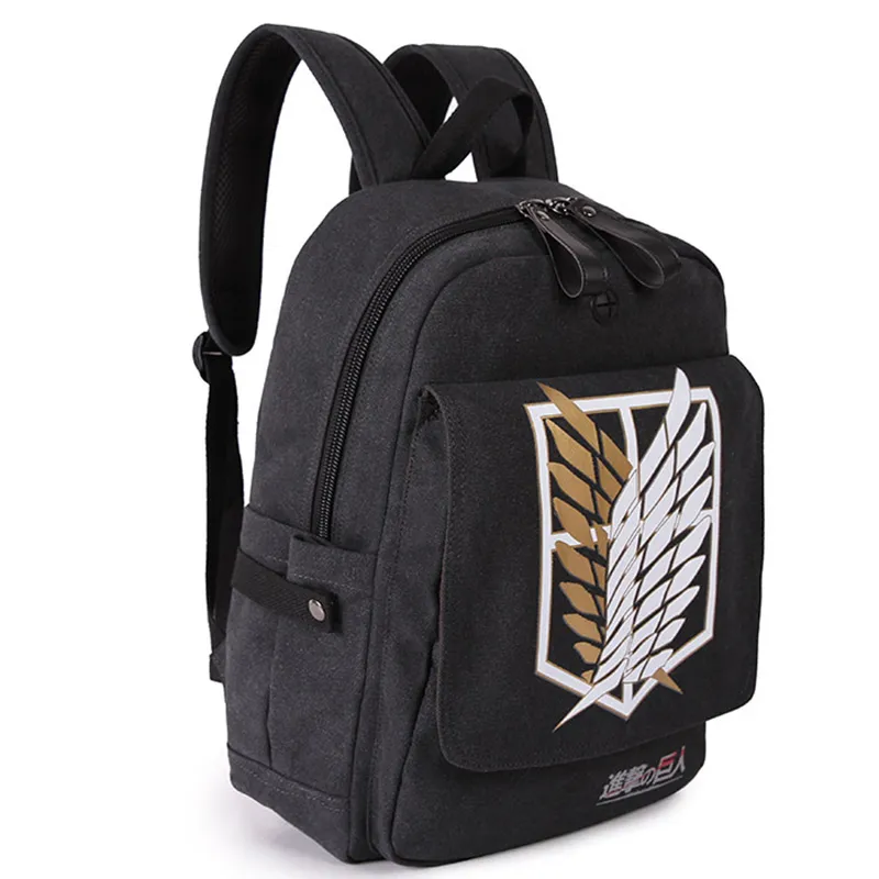 Attack on  Backpack Men Women Canvas Japan Anime Printing School Bag for Teenagers Travel Bags Mochila Galaxia BP0153 (4)