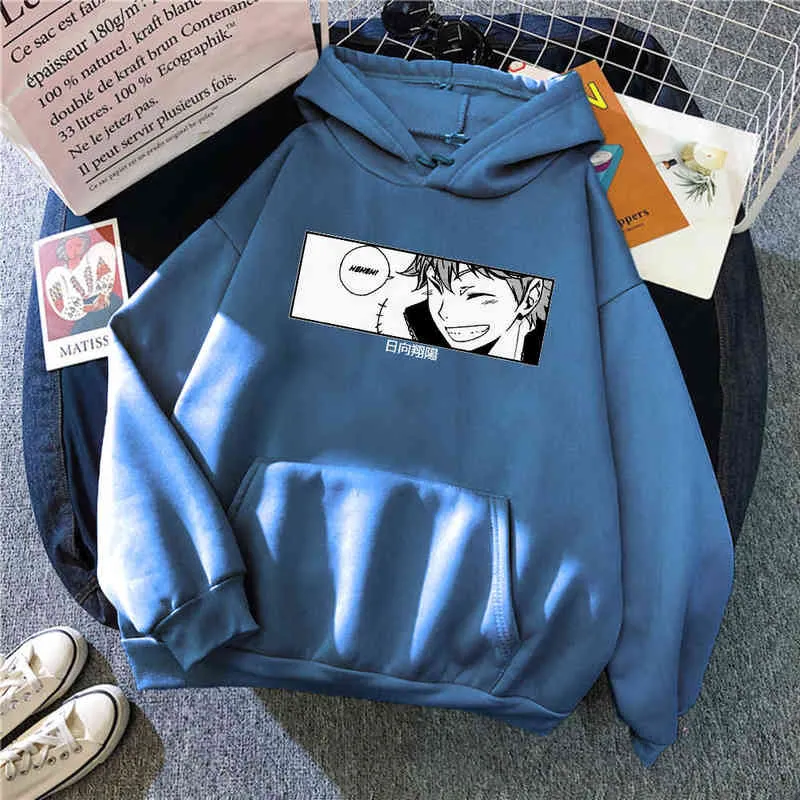 Decim Death Parade print men s hoodies anime character fashion sweatshirts autumn winter harajuku loose oversize streetwear top H1227
