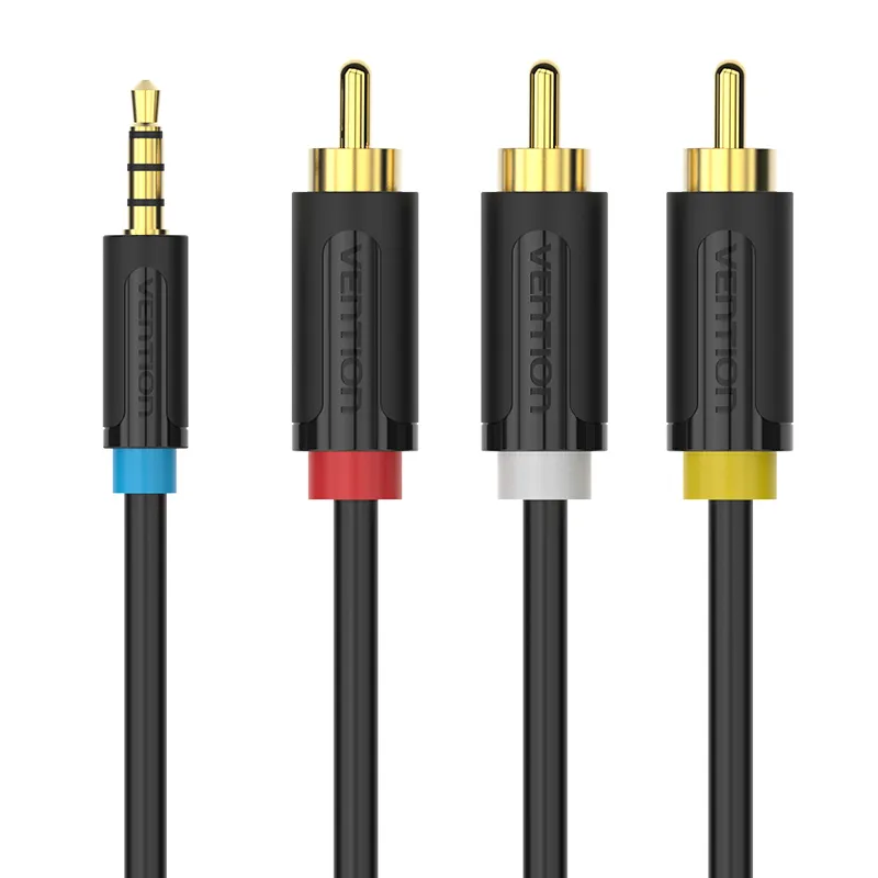 Adaptador de cabo de áudio de 3,5 mm para 3 RCA 1,5 m / 2 m de alta qualidade macho para macho Jack cabo auxiliar para X96 TX6 TX3 H96 max caixa de TV Android