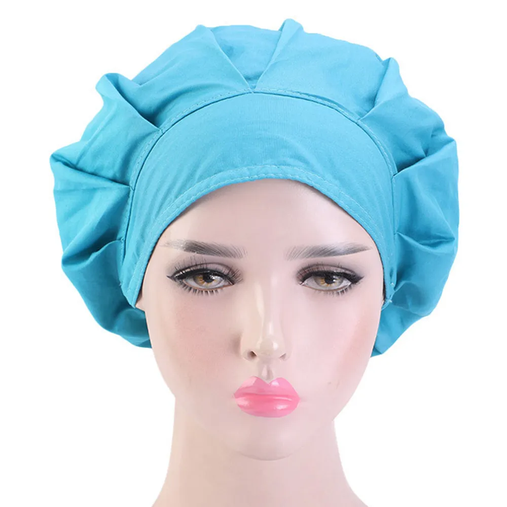 Moda Bawełniana maski Regulowana Pielęgniarka Buffant Hat Head Cover Unisex Scrub Cap