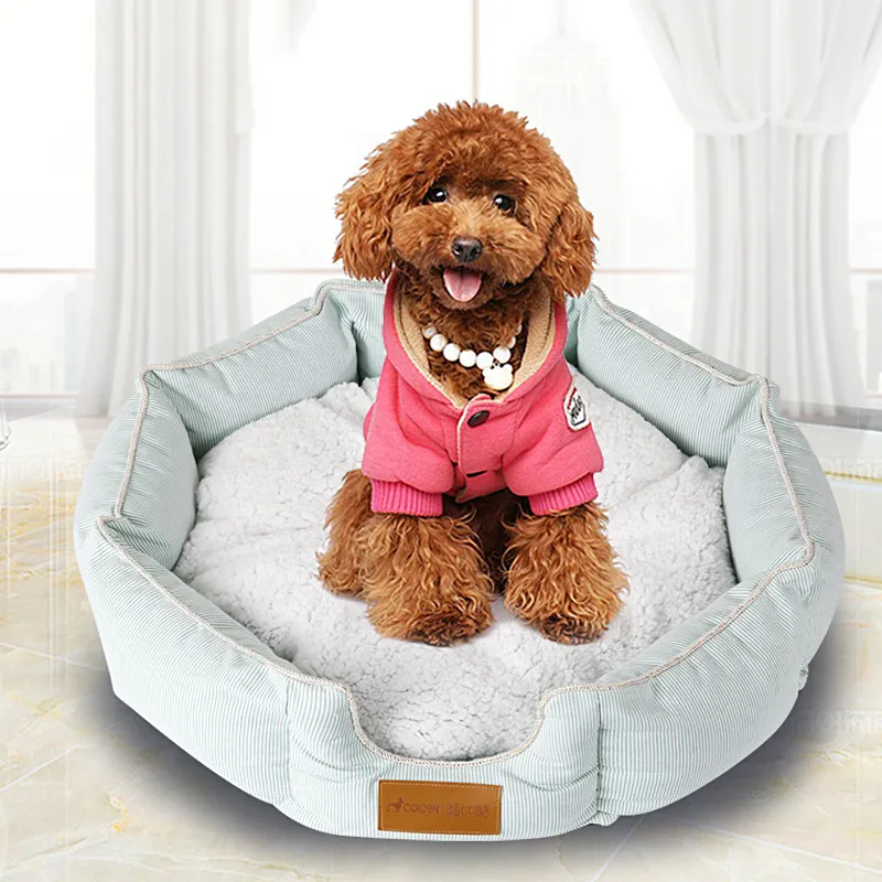 منازل الكلب السرير أريكة عالية الجودة مسدس الحيوانات الأليفة عش ماء القاع الدافئة لحفظ الكلاب الصغيرة القطط