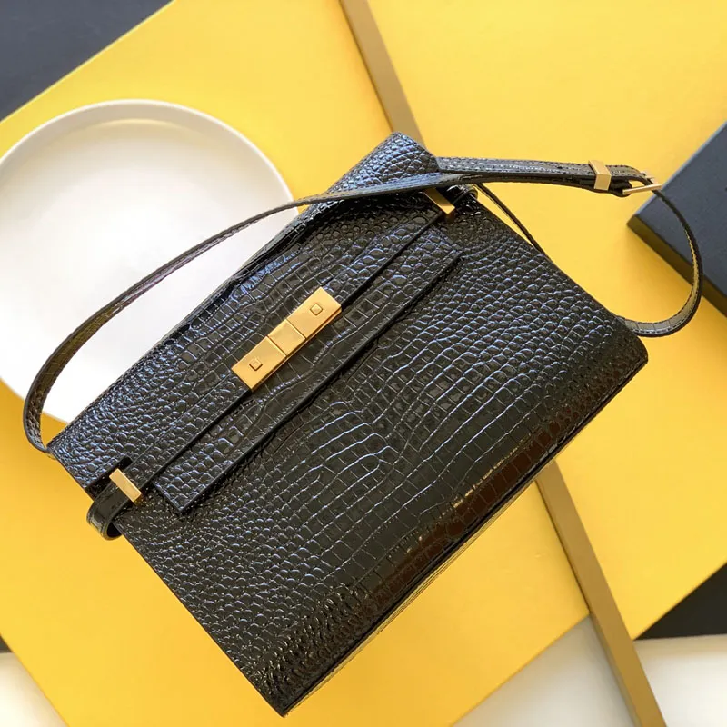 9A Дизайнерская сумка для плеча женская классическая роскошная кожаная зубочистка сумочка модные сумочка багетки с коробкой с коробкой