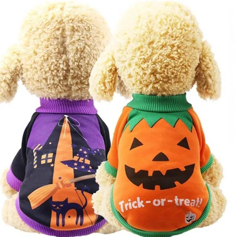 Schattige kleine carnaval katten voor outfit kostuum voeten halloween huisdier grappige jas kat kleding hond twee winter honden 2 stijlen HH9-3317