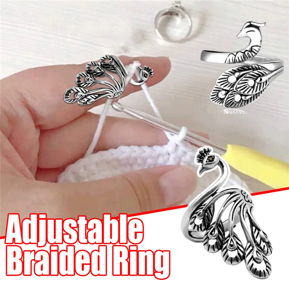 TOWED22 Ring Type Knitting Tools Yarn Spring Guides Wear Thimble Finger  Thimble 4PC,Silver - Walmart.ca