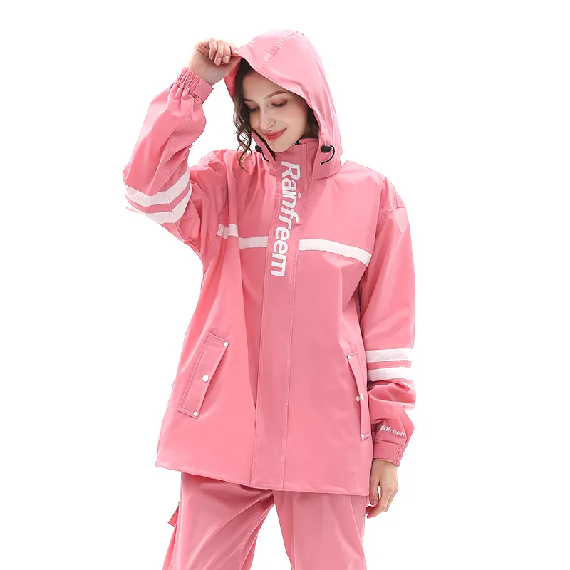 Rainfreem Impermeable Motorcycle Couple Raincoat Suit For