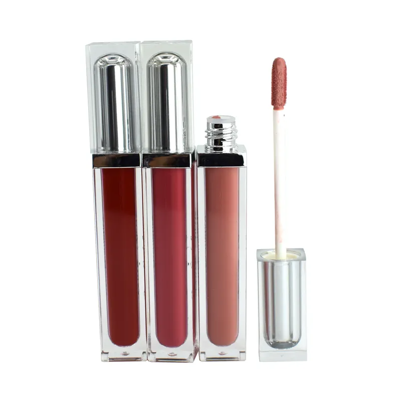 Lip Gloss Lipglossのバイヤープライベートラベル長いヌード光沢のある保湿マットの液体口紅はすべての天然の食材を作った新しい製品DIY