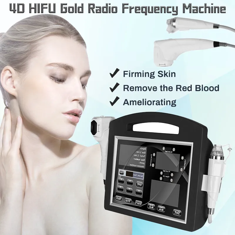 Ny ankomst 2 i 1 4D Hifu Machine Facial Wrinkle Lifting Body Bantning Microneedle RF Skönhetsutrustning