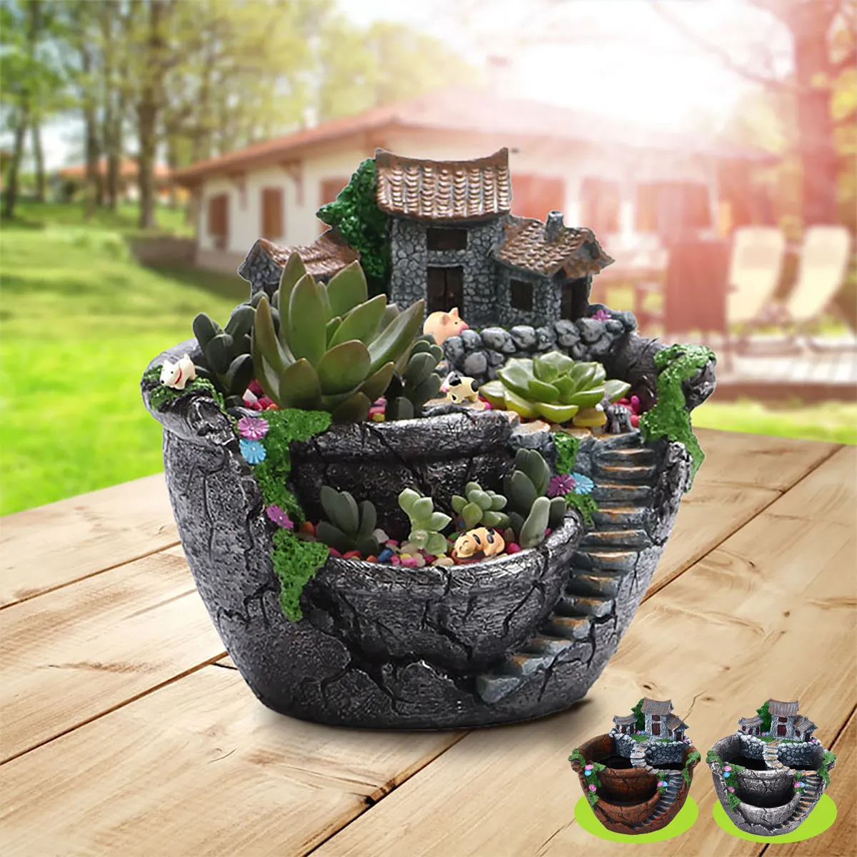 Суккулентные установки Planter Planter Plower Plower Plose Plock Roy Desktop Hotelder Home Garden Украшения Держатель Y200709