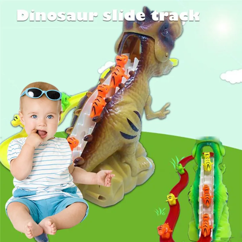 Hildren Electric Tracks Climb Stair Dinosaur Toys Entertainment Intellectual Development Interesting Gift Funny Music LJ201105