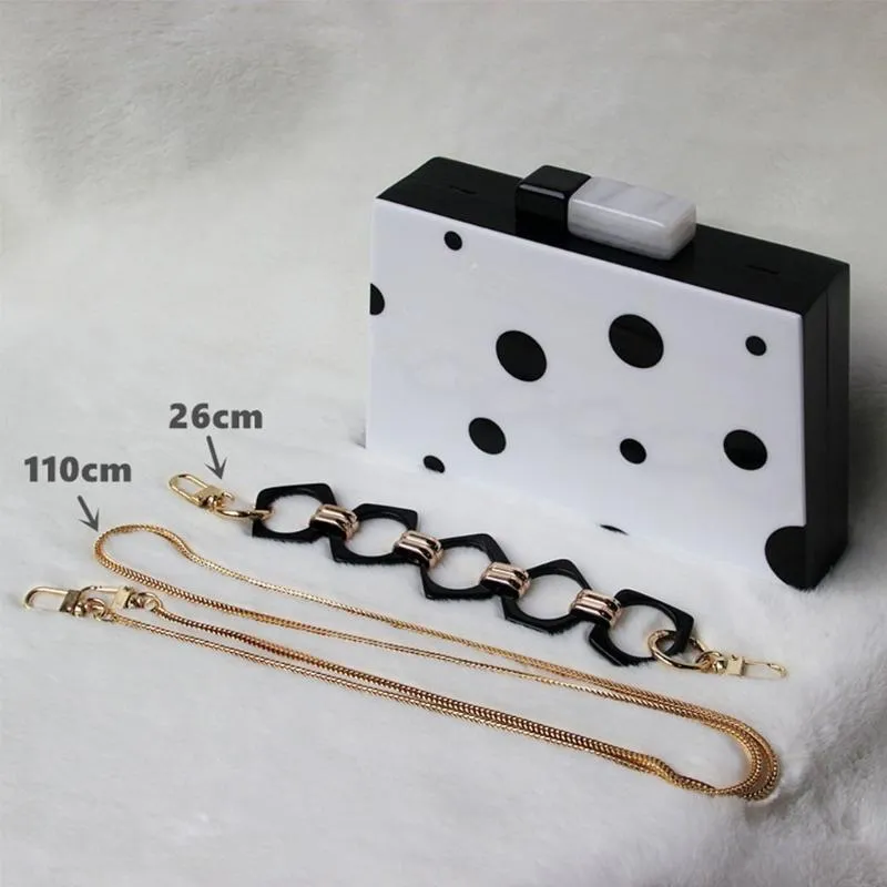 Clutch Acrilico Bianco Nero Donne Borsa Da Spalla Serale Festa Ballo E Matrimonio Da 66 11 DHgate