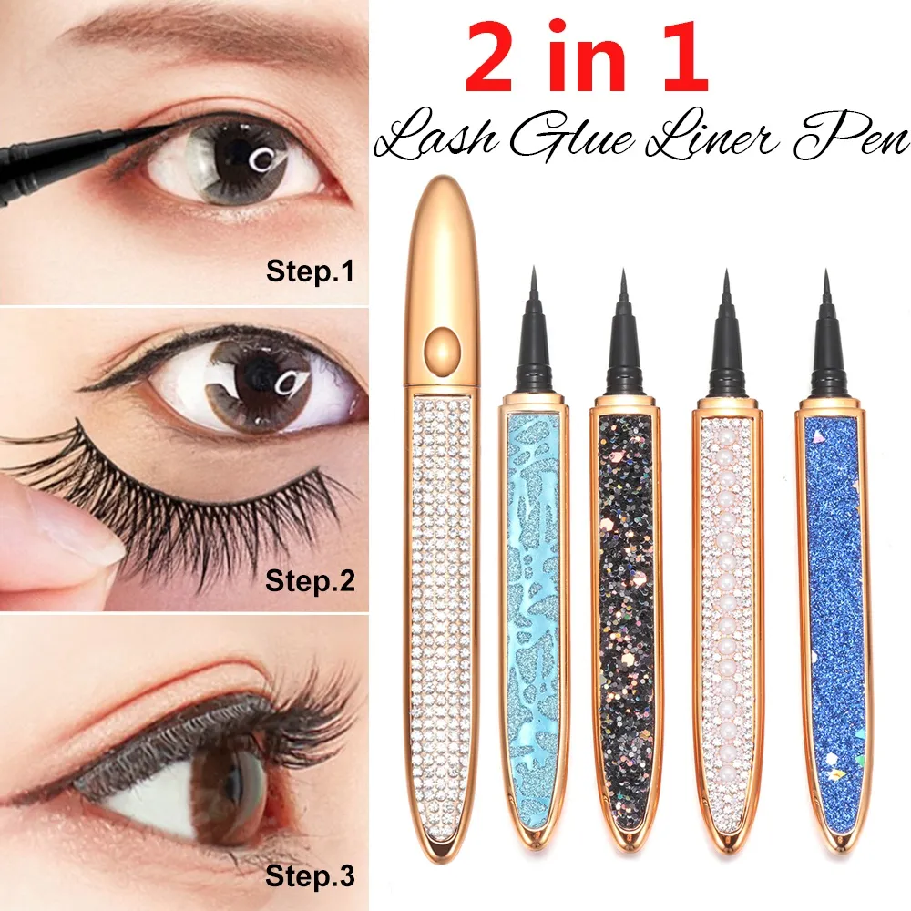 120 pcs DHL Self Adhesive Liquid Eyeliner for False Eyelashes No Need Glue to Wear Lashes Eyeliner Self-Adhesive Eyelash Eyeliner