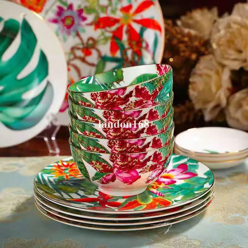Rainforest Series Tableware Set High Quality Plates Bowls Cups