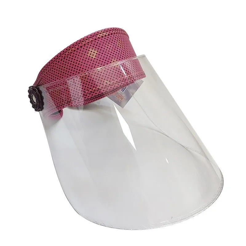 Femmes Anti UV Chapeau Transparent Large Bord Chapeau De Soleil Mode Été Clair Topless En Plastique Visière Cap Visage Sheild Protection Sûre Y200602