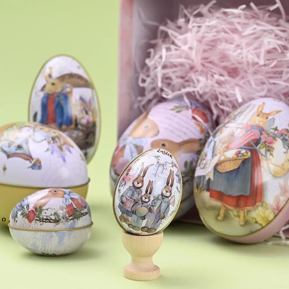 부활절 파티 호의 장식 계란 모양의 컬러 토끼 토끼 사탕 초콜릿 상자 크리 에이 티브 미니 선물 포장 상자 보석 보관소 rra11264