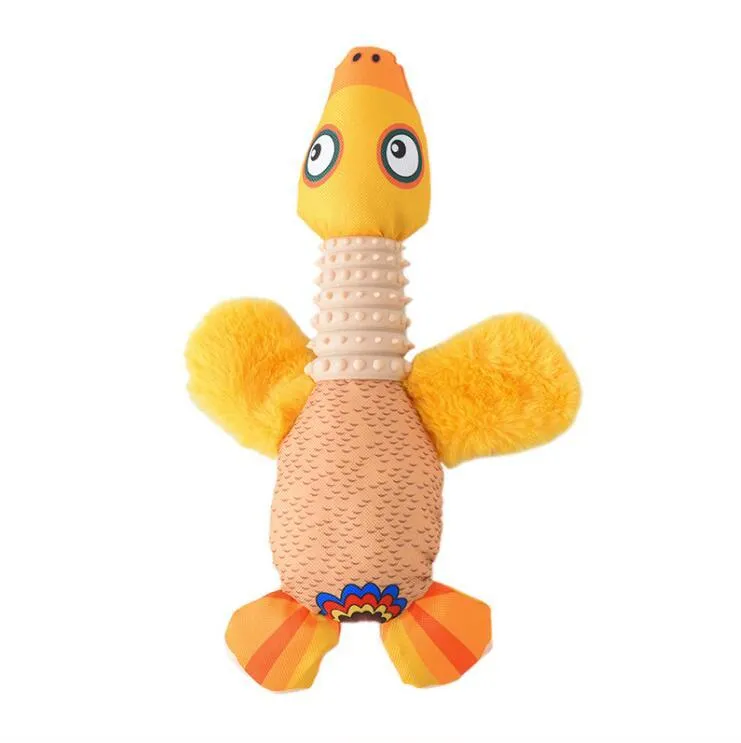 Pet Toys Puppy Dog Wild Goose Shape Stuffed Plush Training Chew Playing Squeaky Toy Doll