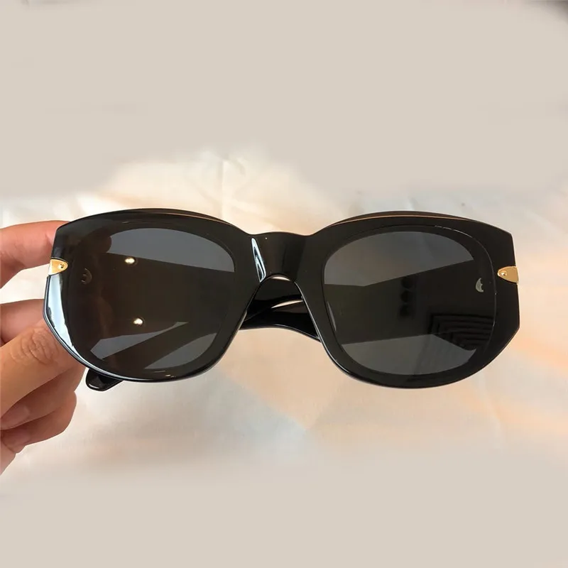 luxury- designer sunglasses For Women Fashion Cat Eye Simple UV 400 Lens 1291 sunglasses Coating Mirror Lens Color Plated Frame with case