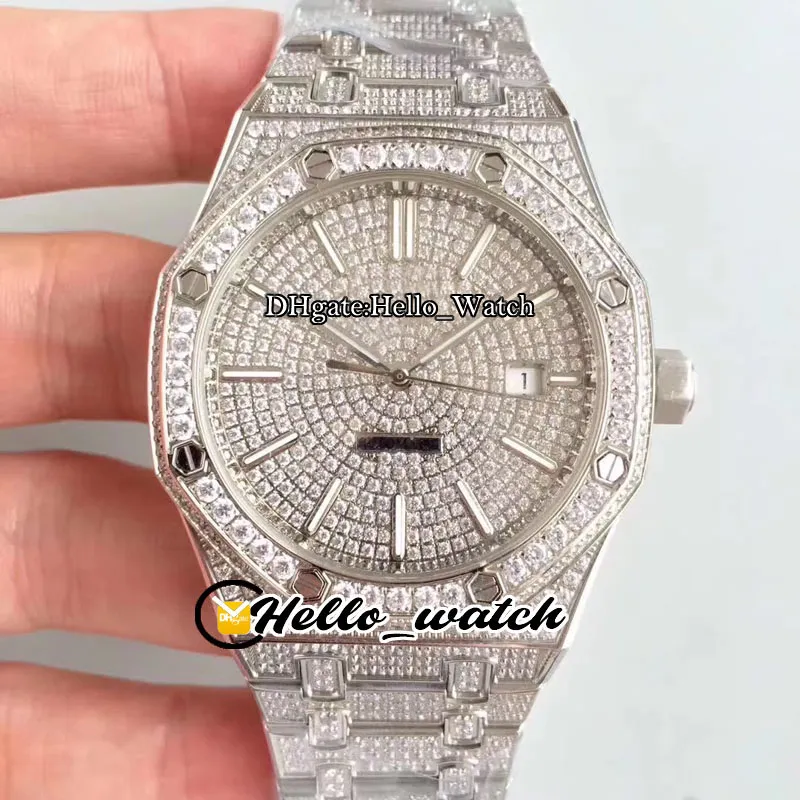 TRF 41mm 15452 15400 Gypsophila Diamond Diam Diamante CAL.3120 A3120 orologio da uomo automatico orologio da uomo 316L Bracciale in acciaio full diamante Ciao_Watch Top versione