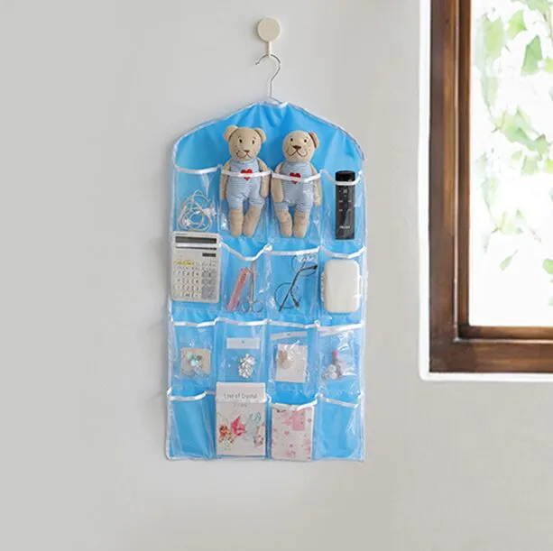 Portable 16 Grid Hanger Closet Hanging Bag for Socks Bra Underwear Storage  Organizer Wall Mount Bag