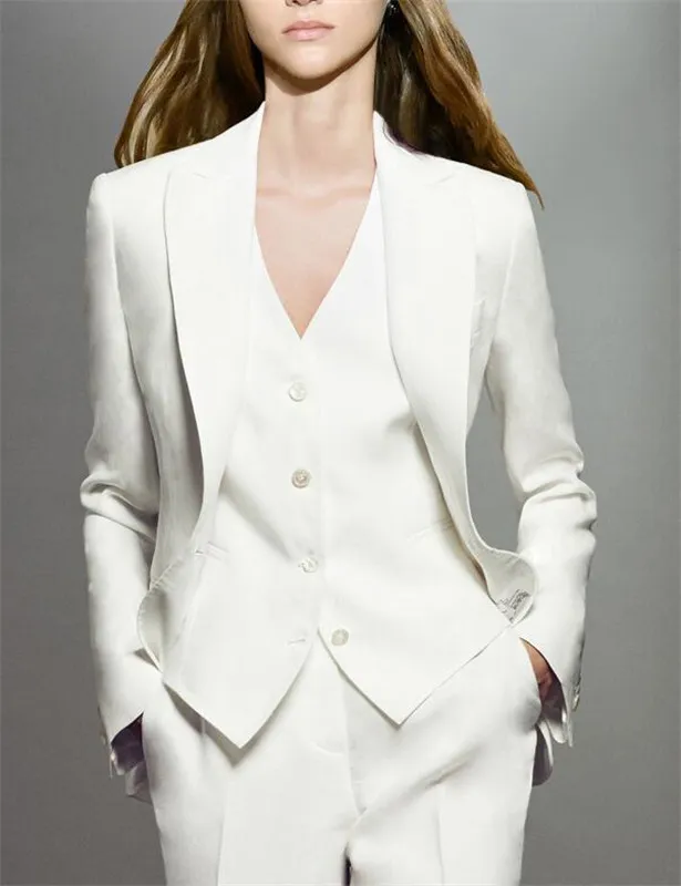 White blazer suit online womens