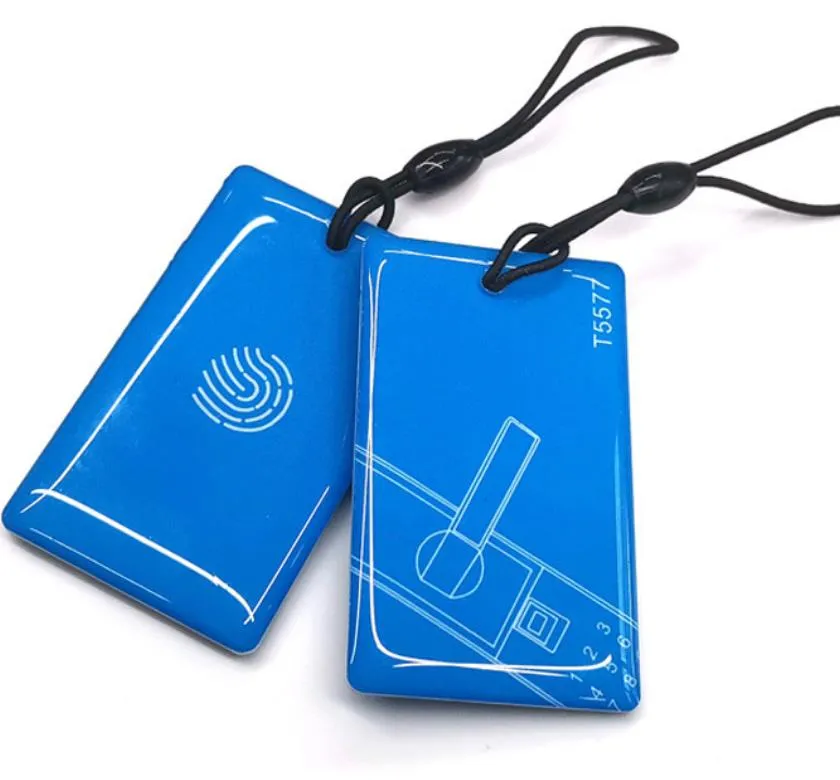 200 pièces RFID T5577 carte 125KHZ T5577 étiquette époxy inscriptible utilisation longue durée carte d'accès intelligente Rfid carte à puce pour la gestion des présences