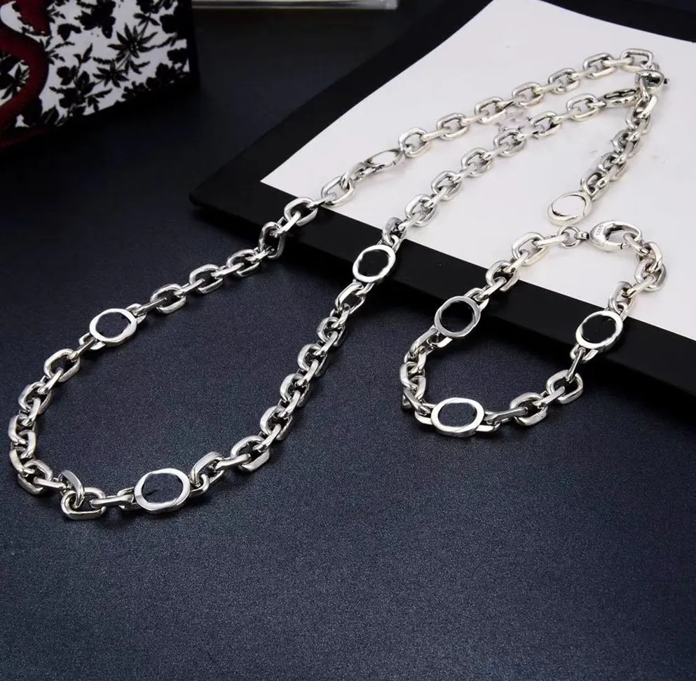 Новый продукт мода ожерелье посеребренное ожерелье высококачественная тенденция пара цепь цепи ожерелье длинные ювелирные изделия оптом