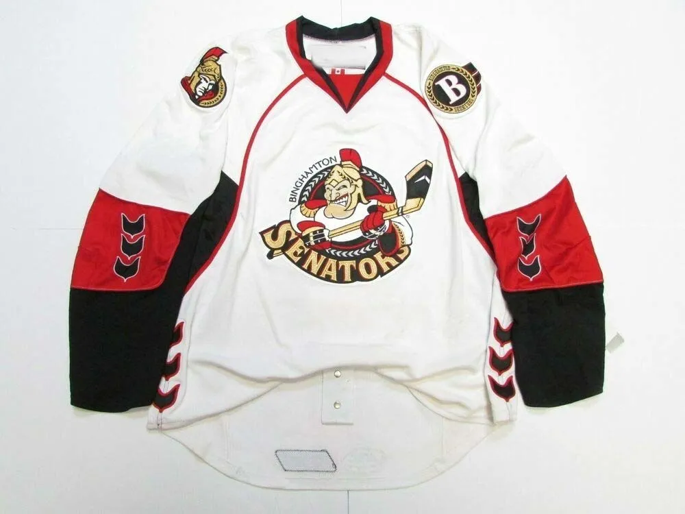 Stitched Custom Binghamton Senators Ahl Hockey Jersey Lägg till några namnnummer Mens Kids Jersey XS-5XL