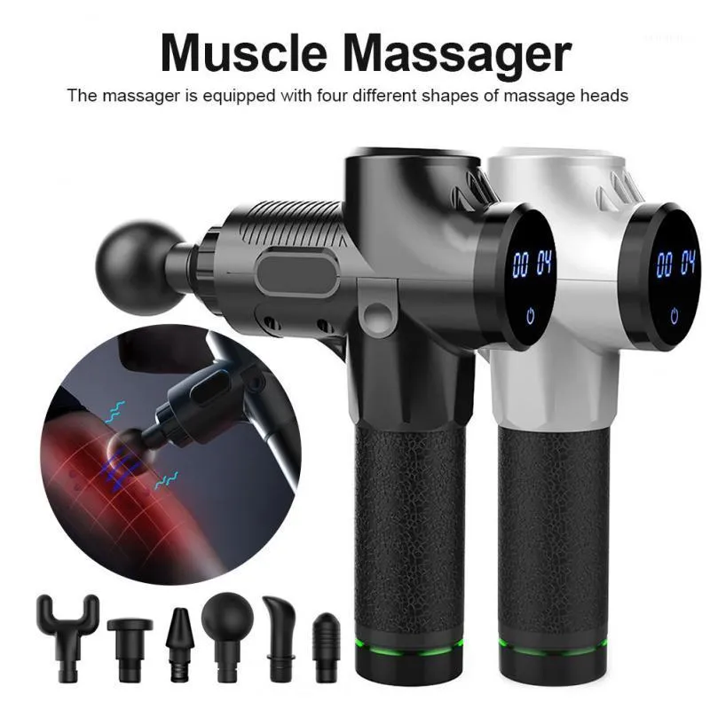 2021 Diepe Percussie Massage Gun Vibration Muscle Full Body Therapy Massager Fitnessapparatuur Online winkelen Goede kwaliteit