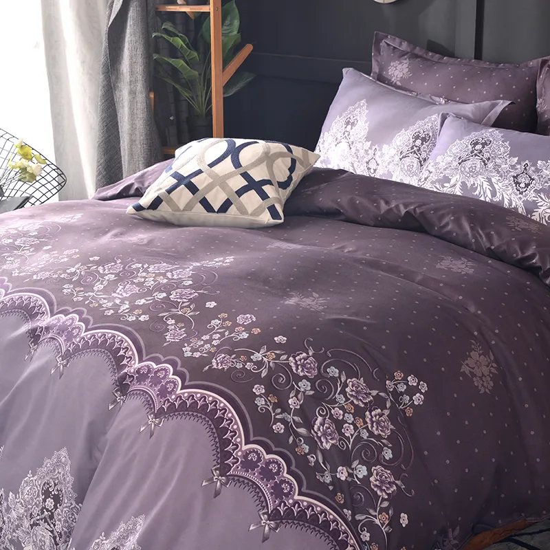 Lace pattern Bedding Set 3pcs2pcs Duvet Cover Pillowcase Pillow Sham Home Textile Adult King Queen Size No Sheet No Fillers (17)