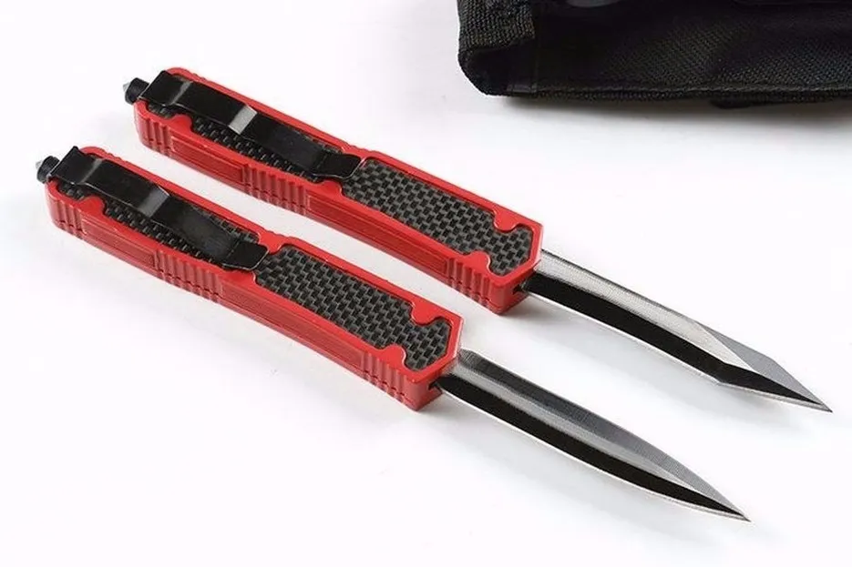 small Makora double action tactical knife automatic auto folding edc camping knifes hunting knives xmas gift pocket tool