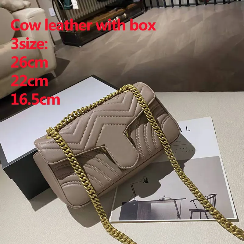 Designer Handbags Luxury Borses Genuine Pelle con Box Donne Borse Glustury Designer Borse Borse Borse Crossbody Chain Borse Shoudler Gletter