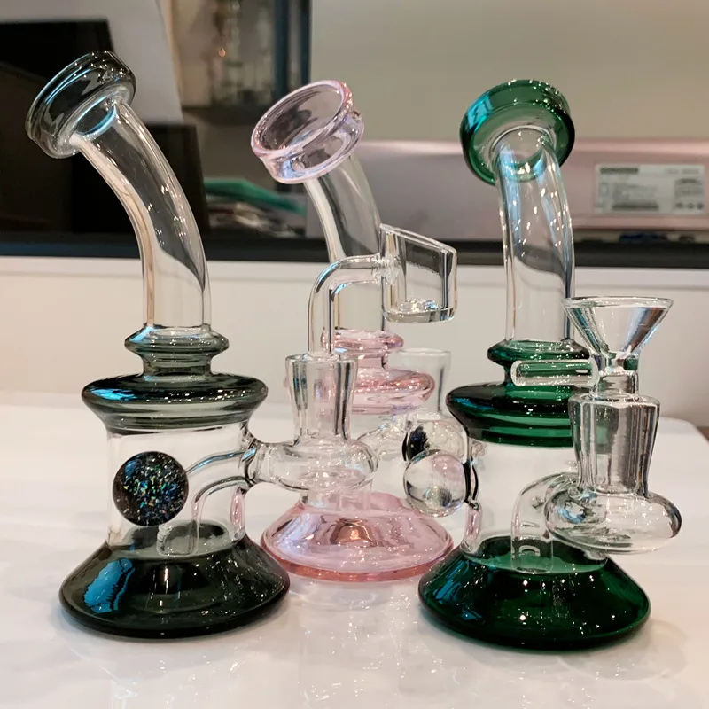5 (4.6) Mini Glass Recycler Concentrate Dab Rig - Borosilicate Glass -  Starter - Simply Souvenirs