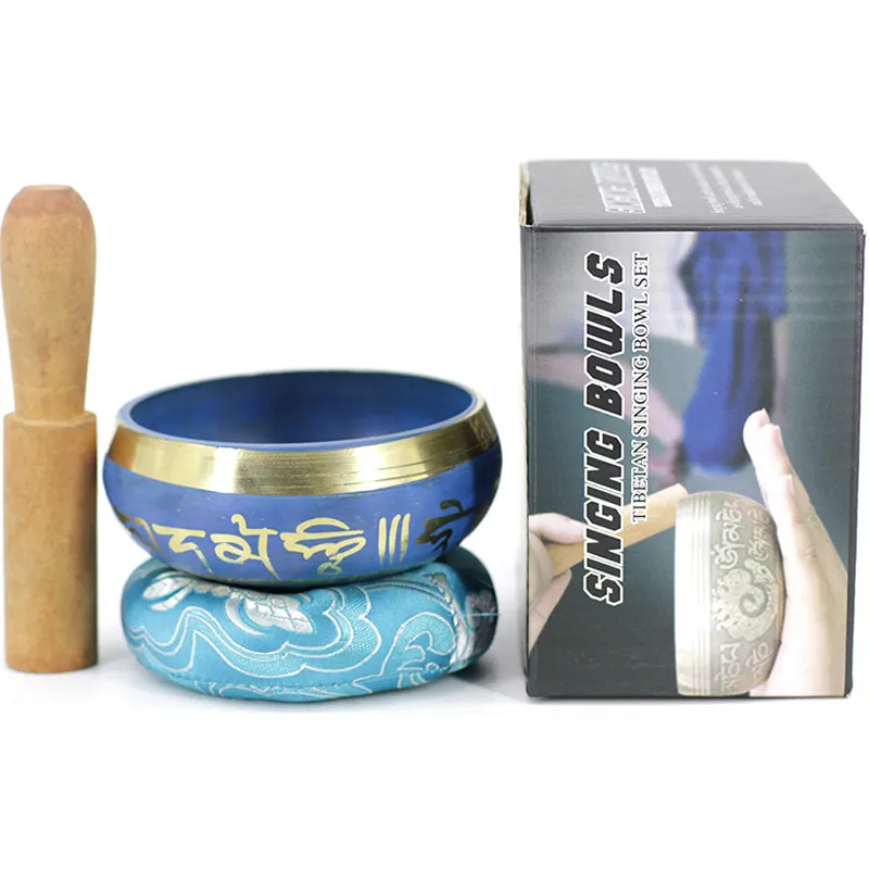 Tibetan Singing Bowl Set - Handcrafted in Nepal, Meditation Sound Bowl ...