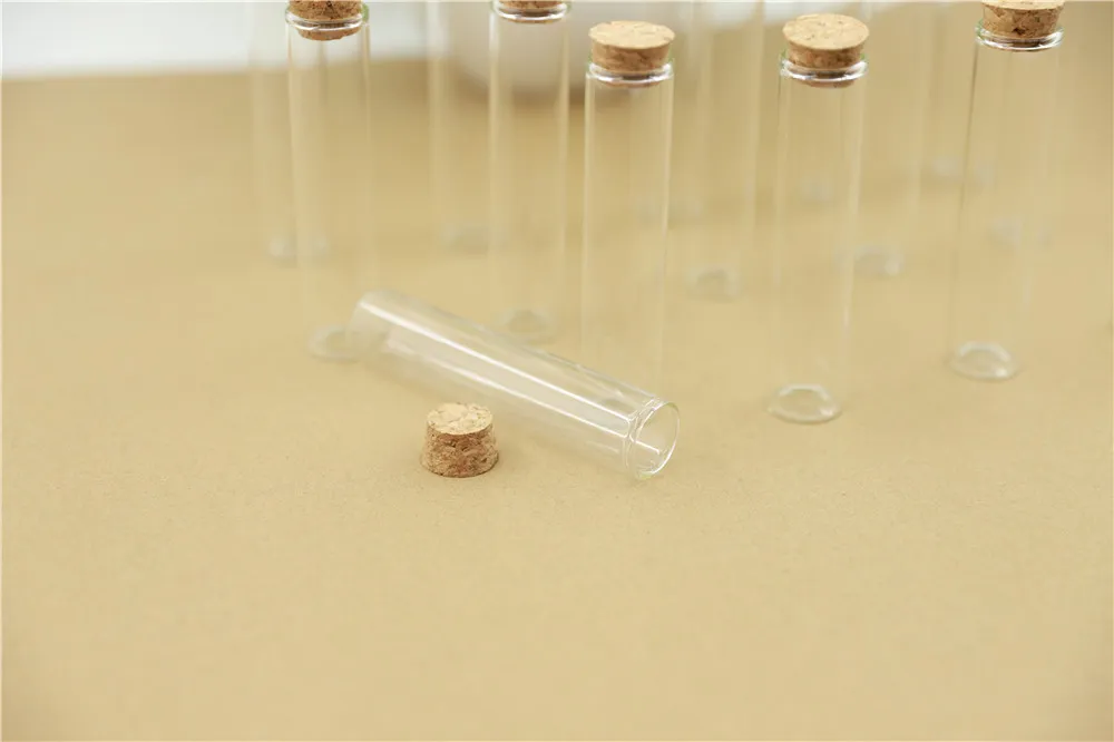 50pcs Glass Bottle 22mm Test Tube Cork Stopper Mini Spice Bottles Container Small DIY Jars Vials Tiny Bottles glass (7)