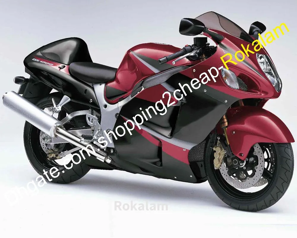 Rot Schwarz Body Kit GSX 1300 R Für Suzuki Hayabusa GSXR1300 GSX R1300 GSXR 1300 ABS Verkleidung Kit 1999 ~ 2007 (Spritzguss)