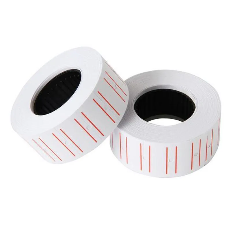 2020 NIEUWE 10 ROLLS / SET PRIJS LABEL PAPIER TAG TAGGERING PRIJZEN VOOR GUN WHIT 500PCS / ROLL