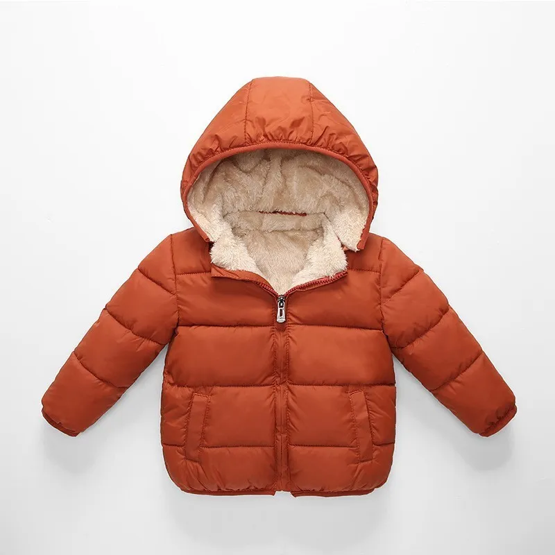 COOTELILI Fleece Winter Parkas Kids Jackets For Girls Boys Warm Thick Velvet Children
