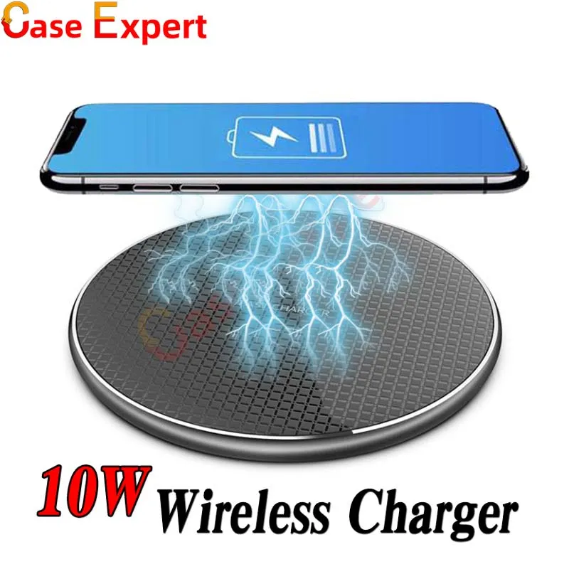 Caricabatterie wireless veloce da 10W per iPhone 13 Pro Max XR XS Samsung S22 Plus Nota 20 Ultra Qi Abilita pacchetto al dettaglio