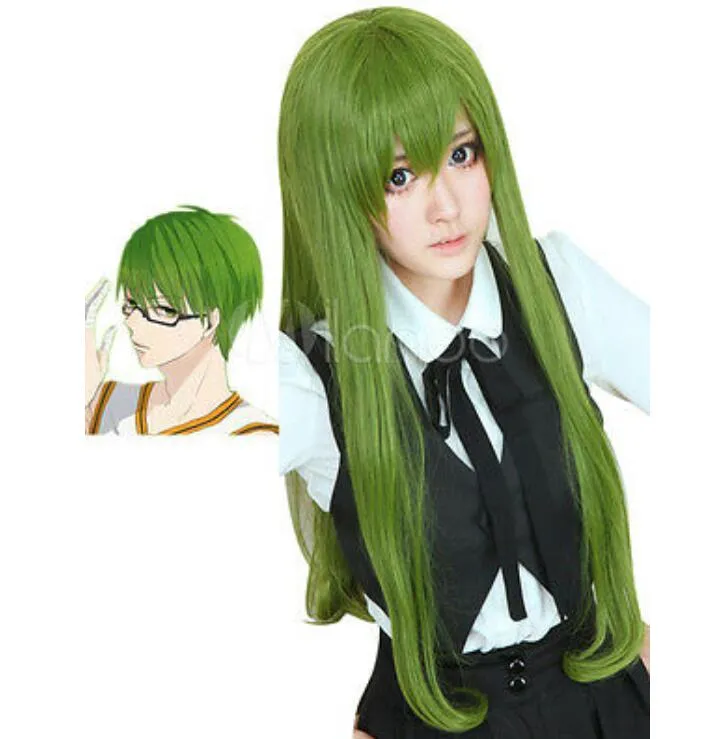 Mode douce Kuroko pas de basket-ball longue perruque de Cosplay droite verte