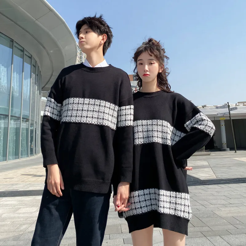 Korean Style Christmas Couple Sweaters Dress For Couples College Fashion Knitwear For Women Look Matching Outfit Wear 21 LJ201109 From Jiao08 24.26 DHgate.Com