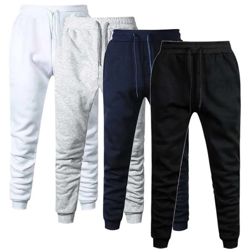 Männer Baumwolle Fleece Jogger Turnhallen Hosen Frühling Herbst Winter Männlichen Casual Elastische Fitness Baggy Hosen Herren Günstige Jogginghose