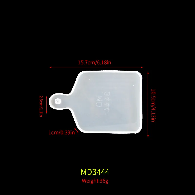 Neueste DIY Tropfenform Griff Tablettform transparente Silikonharzformen Obsttablett Untersetzer Bastelwerkzeuge 9041