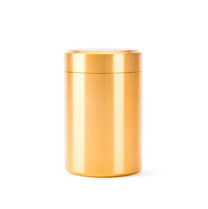 Mini Aluminum Jar Tea Tin Box Small Cylinder Sealed Cans Portable Travel Sealed Tea Bags Coffee Tea Tin Container Storage Box XTL166